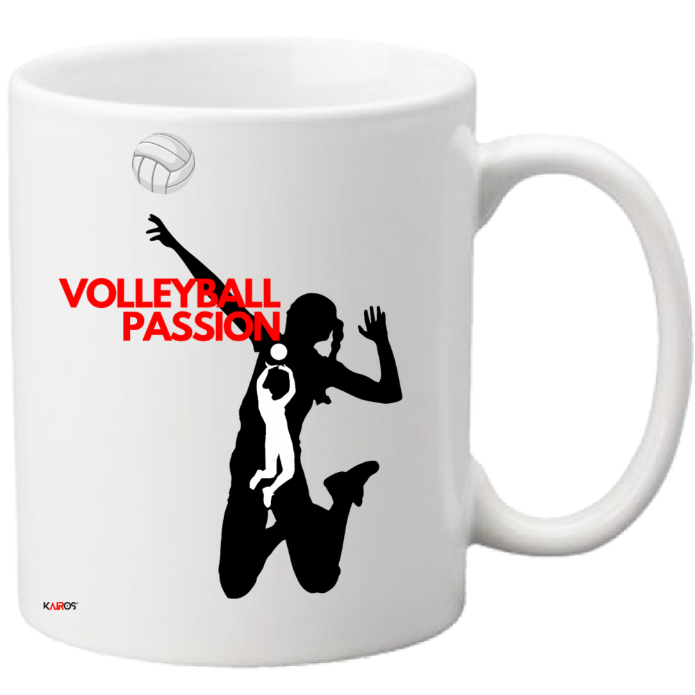 Tazza VolleyBall Passion Bianca, Pallavolo, Sport