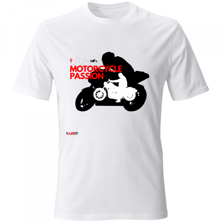 T-Shirt Uomo Moto Passion Bianca