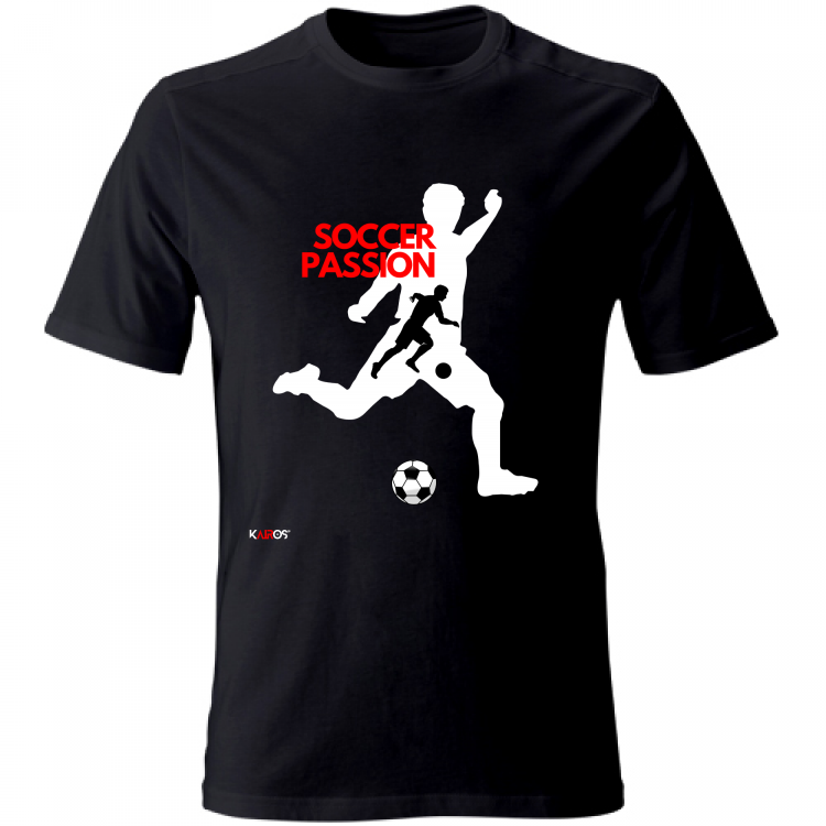 T-Shirt Uomo Soccer Passion Nera