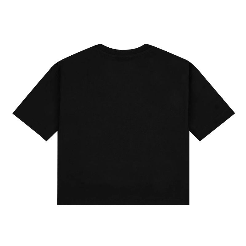 T-Shirt Crop Top Rock Nera