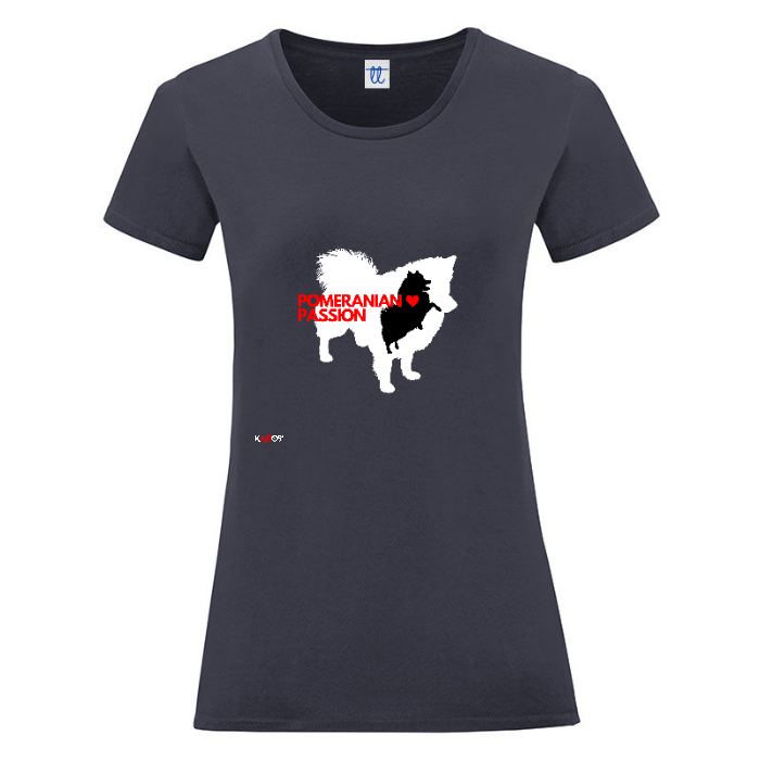 T-Shirt Donna Pomeranian Passion Nera