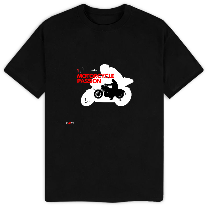 T-Shirt Uomo Moto Passion Nera
